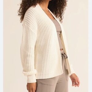 aerie whire knit cardigan